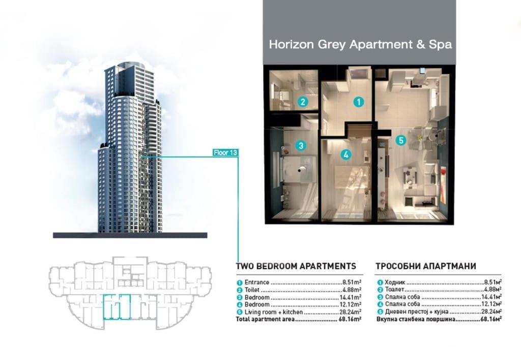 Horizon Grey Apartment & Spa Skopje Exterior foto